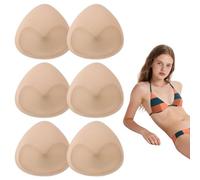 Inserti per reggiseno triangolare traspiranti in nylon, 3 paia, colore pelle, supporto naturale, sostituzione coppe morbide