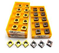 Inserti Per Tornitura In Metallo Duro 10 Pezzi CCMT09T304 VP15TF UE6020 US735 CCMT060204 Fresatrice Per Macchine Utensili CNC Per Tornio ( Angle : 20PCS , Insert Width(mm) : CCMT060204 VP15TF )