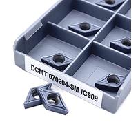 Inserti per tornitura in metallo duro Portautensil DCMT070204-SM IC907 IC908 Utensile for tornitura esterna Utensile for tornitura in metallo Inserto CNC Utensile for tornio Utensile in metallo duro(D