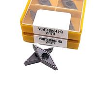 Inserti per tornitura in metallo duro Portautensil VBMT160404 VBMT160408 Utensile for tornitura esterna con lama in metallo duro Inserto for tornitura CNC for acciaio Acciaio inossidabile(VBMT160404-1