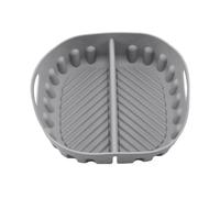 Inserti Silicone Riutilizzabili Per Friggitrice Ad Aria Teglia quadrata | Inserto Quadrato Friggitrice Ad Aria Sala Da Pranzo Catering Cucina Domestica Ristorante Grande grigio