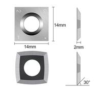 Inserti taglierina in metallo duro 14mm quadrati 10pz per uso pannelli particell