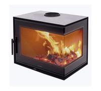 INSERTO A LEGNA ANGOLARE PANADERO "HOGAR DER" ANTRACITE 5,9 KW