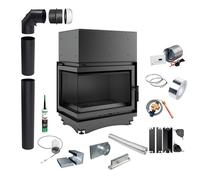 Inserto Angolare Acqua KRATKI ZUZIA Sinistra 12 kW ∅200 Kit Montaggio [EEK: A]