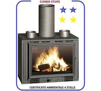 Inserto camino a legna ventilato in ghisa A-1 V plus 4 stelle termostato [EEK: A]