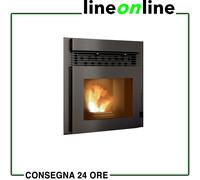 Inserto camino a pellet 11 kW Punto Fuoco Alessio grigio siliconico [EEK: A+]