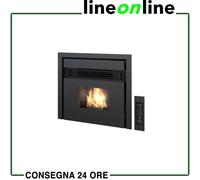 Inserto camino a pellet 7,5 kW Punto Fuoco Prezzemolo Nero texture