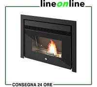 Inserto camino a pellet Eva Calor Nico 13kW a doppia canalizzazione fino a 110mq [EEK: A+]
