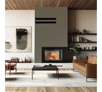 Inserto camino ad aria KRATKI FLOKI S Destra 8kW Ø 160 Recupero Acciaio SET