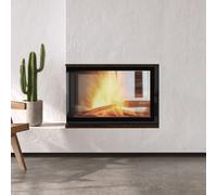 Inserto camino ad aria KRATKI FLOKI S Sinistro 8kW Ø160 Recupero Acciaio SET