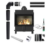 Inserto Camino KRATKI LUCY 14 kW Ø200 NERO Chiusura Accessori Luft