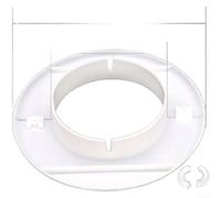 Inserto decorativo per fori da parete per tubi CA da 34 mm a 170 mm Pp, design per condizionatore d'aria e aperture per cavi, finitura bianca per miglioramento domestico (I)