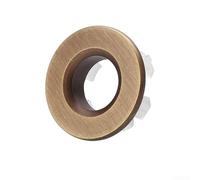 Inserto di copertura per lavabo in ottone, per impianti da bagno con foro rotondo da 22-24 mm, tappo decorativo in metallo con finitura spazzolata, compatibile con lavaggio standard (bronzo)