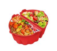 Inserto divisorio per cottura lenta, forma ovale, lavabile in lavastoviglie, riutilizzabile, in silicone, per zuppe di verdure, pollo, pesce, gamberetti, patate, pomodori, riunioni di famiglia