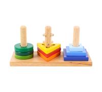 Inserto educativo in legno con forme Bigjigs Toys - infila e ruota