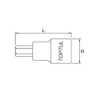 Inserto esagonale TOPTUL 1/4 pollici 6 mm