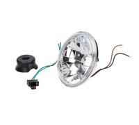 Inserto faro rotondo vetro trasparente 12V H4 HS1 alogeno con luce di posizione