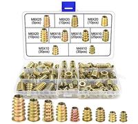 Inserto Filettato 155 Pezzi Boccole Filettate per Legno Inserti Filettati M4 M5 M6 M8 Inserti a Vite di Strumenti Assortimento per Noci per Mobili in Legno
