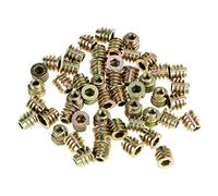Inserto filettato in legno M4 x 8 mm, 50 dadi esagonali, in lega di zinco inserto filettato esagonale, inserti in legno bullone viti per mobili
