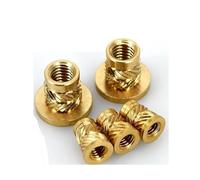 Inserto filettato, Inserto in Ottone, Flangia zigrinata Rame Dado Filo Stampaggio a Caldo Iniezione Incasso Tipo T Dado M2 M2.5 M3 M3.5 M4 M5 M6 M8 (Color : M2x3xOD3.6 20pcs) (Color : M2.5x4xOD4.6 20