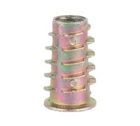 Inserto filettato per dado avvitato legno, 50 pezzi M8 x 18 mm inserti filettati per mobili in legno per mobili in legno, scritte pubblicitarie sulla piastra di base