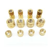 Inserto filettato zigrinato dadi 10/25 pezzi M1.6 M2 M3 M4 M5 stampante 3D in ottone massiccio Hot Melt filo stampaggio ad iniezione(5mm Long,25pcs M2.5(OD 3.5mm))