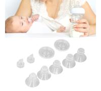 Inserto Flangia per Tiralatte, Inserto Flangia in Silicone Facile da Pulire Kit di Dimensionamento Flangia 5 Coperture Flangia, 2 Valvole a Becco D'anatra, 2 Membrane per Mamme