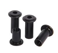 Inserto for connettore a manicotto con dado a testa esagonale con esagono incassato in acciaio al carbonio nero M3 M4 M5 M6 M8(M6x18mm (5pcs))