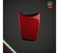 Inserto In CARBONIO VERO per Volante Fiat 500 Abarth 500 595 695 Pre Rest Rosso