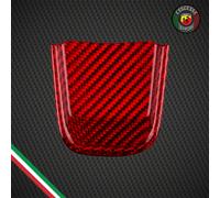 Inserto In CARBONIO VERO per Volante Fiat Abarth 500 595 695 restyling Rosso