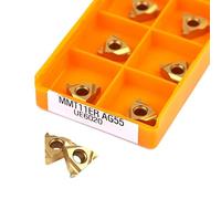 Inserto in Metallo Duro Utensile per tornitura EST Inserto for tornitura di Filettatura for tornio Inserto for Filettatura in Metallo Duro Inserti for tornitura Esterna (Size : 11IR AG55 15TF)