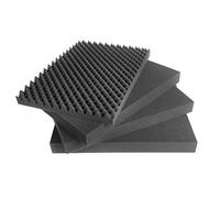 Inserto in schiuma con piccoli cubi pretagliati da rimuovere, personalizzabile, 50 x 35 x 4,5 cm, 3 foam + 1 accustic/convoluted foam