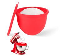 Inserto in Silicone per Ciotola Kitchenaid, Rivestimenti in Silicone per Robot da Cucina Kitchen Aid Mixer TILT-HEAD 4.8L, Ciotole da Mescolare con Coperchi Accessori e Ricambi per KitchenAid (Rosso)