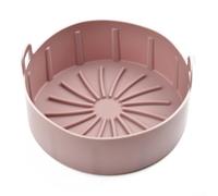 Inserto in silicone per friggitrice ad aria che si adatta alla maggior parte dei modelli di cestelli e migliora risultati croccanti senza olio extra (rosa)