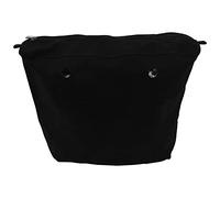 Inserto in tela resistente impermeabile, fodera interna, tasca con cerniera, per borsa Obag O Bag, nero, Nero