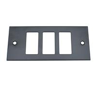 Inserto Master nero laccato 3 fori da completare con cornice 60l203