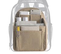 Inserto organizer per zaino in feltro, ad alta capacità, multi-tasca, leggero, divisore per tablet, bottiglie, accessori elettronici, libri, telefono, cosmetici