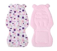 Inserto Para Cochecito, Cojín Para Cochecito,Forros De Asiento De Cochecito De Bebé De Doble Cara | Almohadilla De Algodón Para Cochecito De Bebé, Soporte Para La Cabeza, La Espalda Y Las Caderas Del