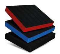 Inserto per attrezzi, inserto per valigia, Shadow Board, schiuma multistrato per carrello degli attrezzi (nero/rosso, 350 x 400 x 30 mm)