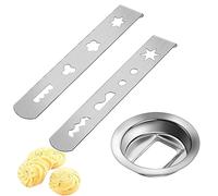 Inserto per biscotti per tritacarne Trafila Biscotti Pasticciere Sparabiscotti con anello di collegamento per raccordi con ugello in acciaio inox per tritacarne MUM4/MUM5