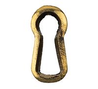 Inserto per buco della serratura antico in ottone pressofuso, 1,9 cm di altezza x 0,95 cm di larghezza, piastra di copertura per serratura per porta dell'armadio, cassetti della cassettiera, scrivania