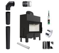 Inserto per caminetto KRATKI FLOKI S 8 kW fi 160 Set di tubi