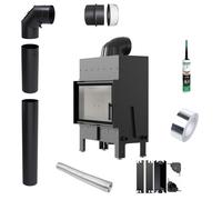 Inserto per camino ad aria in acciaio KRATKI FLOKI M 10 kW fi 200 Set di tubi