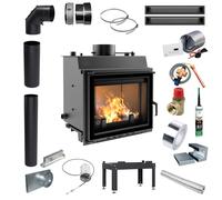 Inserto per camino con camicia d'acqua KRATKI MAJA Potenza 8 kW Ø 180 Set