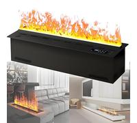 Inserto per camino elettrico a vapore acqueo 3D con fiamma realistica, umidificatore, app, telecomando e controllo touch per ambiente domestico