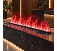 Inserto per camino elettrico con timer e 128 colori | Effetto fiamma 3D, pannello touch, telecomando, controllo tramite app, senza riscaldamento(180cm/70.9in)