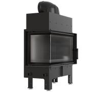 Inserto per camino GRATKI FLOKI M Sinistro 10 kW fi200 Nero Set tubi TERMOTEC