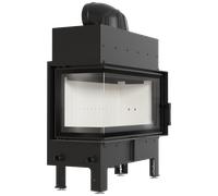 Inserto per camino KRATKI FLOKI L Angolo sinistro 12 kW Kit di montaggio Ø 200