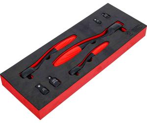 Inserto per carrello da officina con cricchetto adattatore set 1/4-3/8-1/2" 7...
