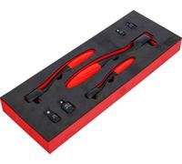 Inserto per carrello da officina con cricchetto adattatore set 1/4-3/8-1/2" s...